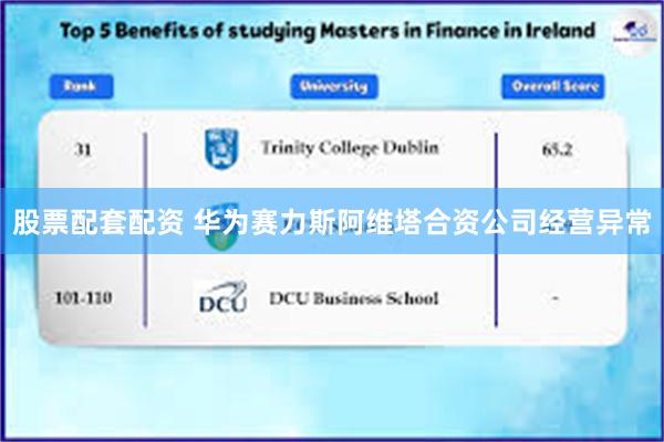 股票配套配资 华为赛力斯阿维塔合资公司经营异常