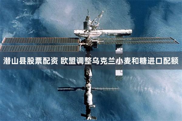 潜山县股票配资 欧盟调整乌克兰小麦和糖进口配额