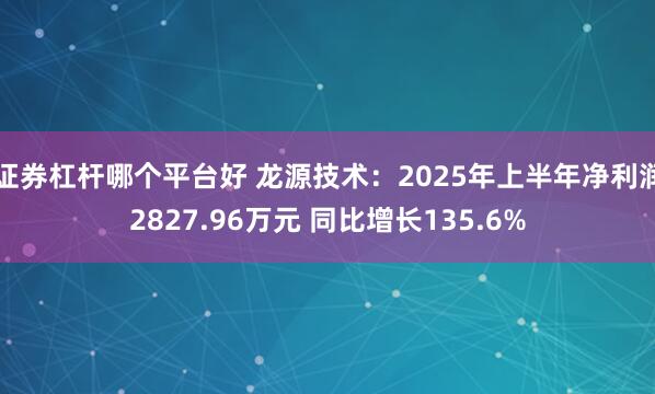 证券杠杆哪个平台好 龙源技术：2025年上半年净利润2827.96万元 同比增长135.6%