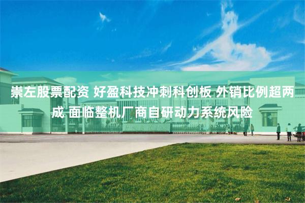 崇左股票配资 好盈科技冲刺科创板 外销比例超两成 面临整机厂商自研动力系统风险